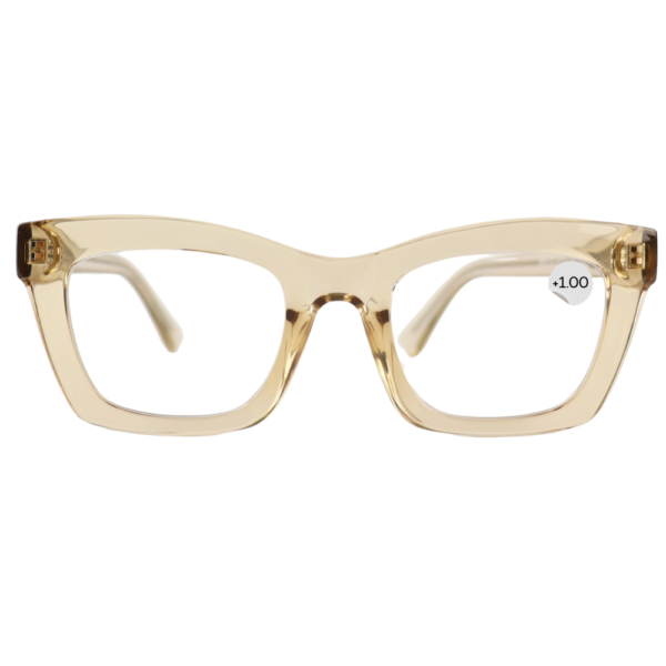 Montour Leesbril FIENE plus 1.00 Vierkant Model Beige Dames Heren Unisex